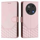 For Coolpad C16 Honeycomb Embossing RFID Leather Phone Case(Pink) - 2
