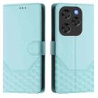 For Coolpad X100 Honeycomb Embossing RFID Leather Phone Case(Mint Green) - 2