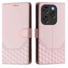 For Coolpad X100 Honeycomb Embossing RFID Leather Phone Case(Pink) - 2