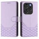 For Coolpad X100 Honeycomb Embossing RFID Leather Phone Case(Light Purple) - 2