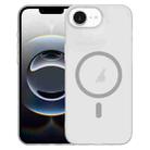For iPhone 16e Clear PC Injection MagSafe Phone Case(Titanium Gray) - 1