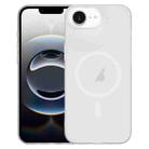 For iPhone 16e Clear PC Injection MagSafe Phone Case(White) - 1