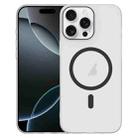 For iPhone 16 Pro Max Clear PC Injection MagSafe Phone Case(Black) - 1