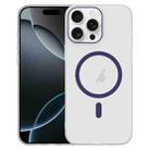 For iPhone 16 Pro Clear PC Injection MagSafe Phone Case(Dark Purple) - 1