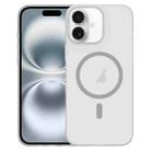 For iPhone 16 Clear PC Injection MagSafe Phone Case(Titanium Gray) - 1