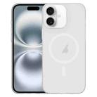 For iPhone 16 Clear PC Injection MagSafe Phone Case(White) - 1