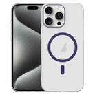For iPhone 15 Pro Max Clear PC Injection MagSafe Phone Case(Dark Purple) - 1