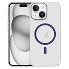For iPhone 15 Plus Clear PC Injection MagSafe Phone Case(Dark Purple) - 1