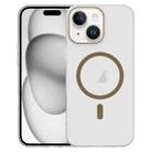 For iPhone 15 Clear PC Injection MagSafe Phone Case(Desert Gold) - 1