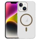 For iPhone 14 Clear PC Injection MagSafe Phone Case(Desert Gold) - 1