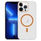 For iPhone 13 Pro Clear PC Injection MagSafe Phone Case(Orange) - 1