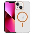 For iPhone 13 Clear PC Injection MagSafe Phone Case(Orange) - 1