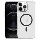 For iPhone 12 Pro Clear PC Injection MagSafe Phone Case(Black) - 1