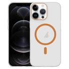 For iPhone 12 Pro Clear PC Injection MagSafe Phone Case(Orange) - 1