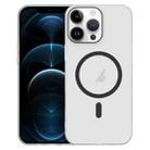For iPhone 12 Pro Max Clear PC Injection MagSafe Phone Case(Black) - 1