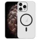 For iPhone 11 Pro Max Clear PC Injection MagSafe Phone Case(Black) - 1