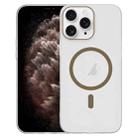 For iPhone 11 Pro Max Clear PC Injection MagSafe Phone Case(Desert Gold) - 1