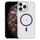 For iPhone 11 Pro Max Clear PC Injection MagSafe Phone Case(Dark Purple) - 1