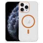 For iPhone 11 Pro Clear PC Injection MagSafe Phone Case(Orange) - 1