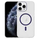 For iPhone 11 Pro Clear PC Injection MagSafe Phone Case(Dark Purple) - 1