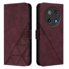 For Coolpad C16 Crossbody 3D Embossed Flip Leather Phone Case(Wine Red) - 2