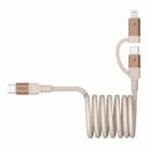 Momax Mag.Link Duo Magnetic 60W USB-C / Type-C to USB-C / Type-C / 8 Pin Data Cable, Length:1m(Titanium Gold) - 2