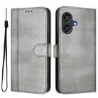 For Coolpad Cool 40i Line Splicing Buckle Retro Leather Phone Case(Grey) - 2