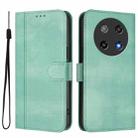 For Coolpad C16 Line Splicing Buckle Retro Leather Phone Case(Mint Green) - 2