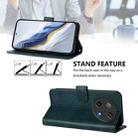 For Coolpad C16 Line Splicing Buckle Retro Leather Phone Case(Dark Green) - 3