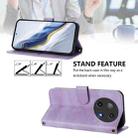 For Coolpad C16 Line Splicing Buckle Retro Leather Phone Case(Purple) - 3