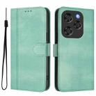 For Coolpad X100 Line Splicing Buckle Retro Leather Phone Case(Mint Green) - 2