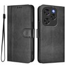 For Coolpad X100 Line Splicing Buckle Retro Leather Phone Case(Black) - 2