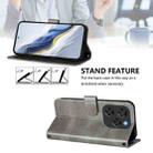 For Coolpad X100 Line Splicing Buckle Retro Leather Phone Case(Grey) - 3