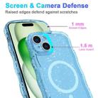 For iPhone 15 Pro Max Wave Glitter MagSafe Magnetic TPU Phone Case(Transparent Blue) - 2