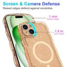 For iPhone 15 Wave Glitter MagSafe Magnetic TPU Phone Case(Transparent Gold) - 2