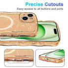 For iPhone 15 Wave Glitter MagSafe Magnetic TPU Phone Case(Transparent Gold) - 3