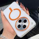 For OPPO Find X8 High Transparency PC MagSafe Phone Case(Orange) - 1