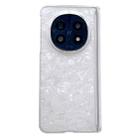 For OPPO Find N5 Magnetic Axis Pearlescent Shell Texture Phone Case(White) - 1