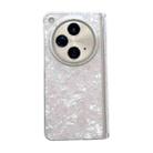 For OPPO Find N3 Magnetic Axis Pearlescent Shell Texture Phone Case(White) - 1