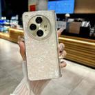 For OPPO Find N3 Magnetic Axis Pearlescent Shell Texture Phone Case(White) - 2