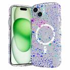 For iPhone 15 Wave Star Transparent MagSafe Magnetic Phone Case(Star) - 1