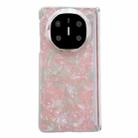 For Huawei Mate X5 Magnetic Axis Pearlescent Shell Texture Phone Case(Pink Green) - 1