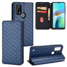 For Blackview A50 Cubic Grid Texture Flip Leather Phone Case(Blue) - 1