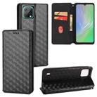 For Blackview A55 Cubic Grid Texture Flip Leather Phone Case(Black) - 1