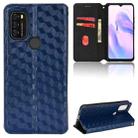 For Blackview A70 Cubic Grid Texture Flip Leather Phone Case(Blue) - 1