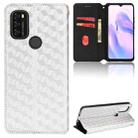 For Blackview A70 Cubic Grid Texture Flip Leather Phone Case(Silver) - 1