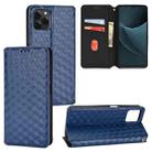 For Blackview A95 Cubic Grid Texture Flip Leather Phone Case(Blue) - 1