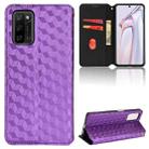 For Blackview A100 Cubic Grid Texture Flip Leather Phone Case(Purple) - 1