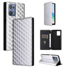 For Blackview Oscal C30 / C30 Pro Cubic Grid Texture Flip Leather Phone Case(Silver) - 1