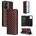 For Blackview Oscal C70 Cubic Grid Texture Flip Leather Phone Case(Brown) - 1